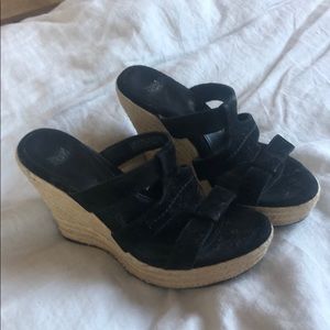 UGG Suede “Espadrille” Wedges Size 8
